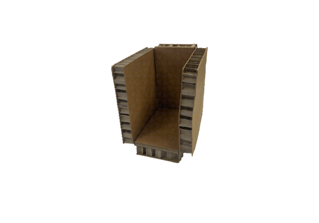 Coin de protection en carton alvéolaire