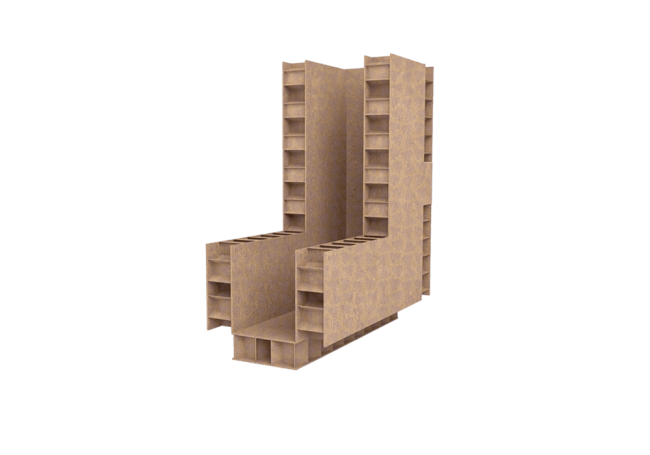 Coin de protection en carton alvéolaire